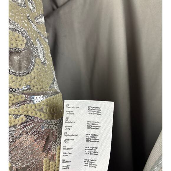 B57 Maje Sheath Mini Dress Womens Small Velvet Sequins  Red Carpet Glam Sparkly - Picture 8 of 9